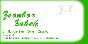 zsombor bobek business card